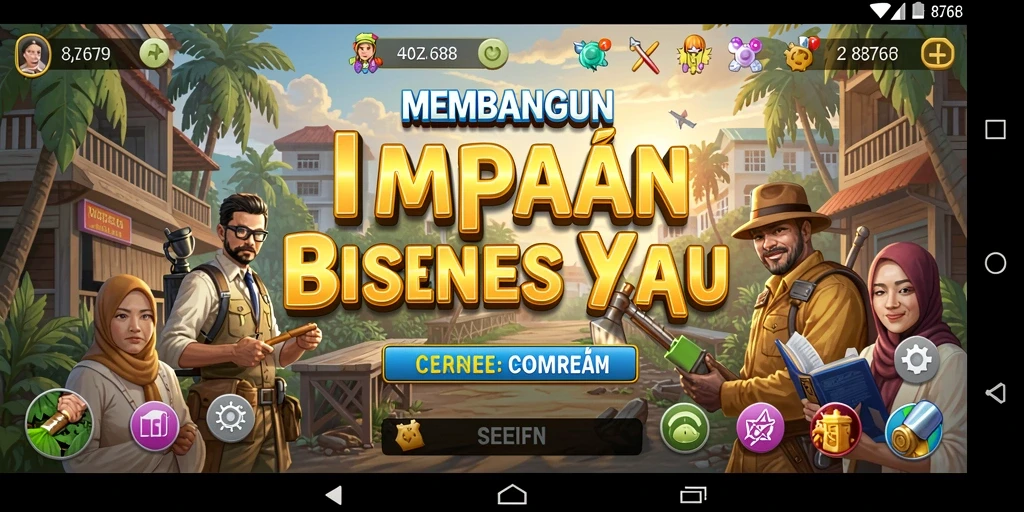 Tampilan gameplay menarik dari game Tycoon 8768.