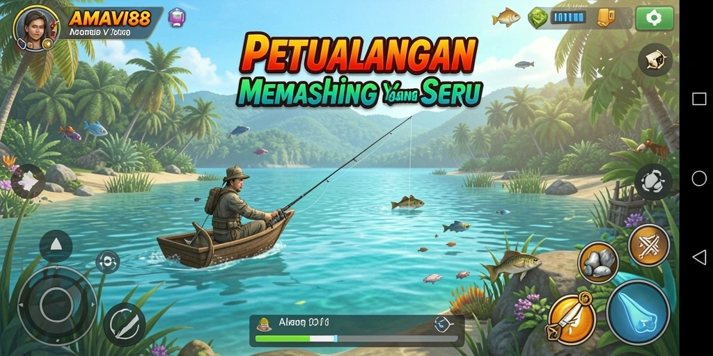 Tangkapan ikan yang menarik dalam gameplay AMAVI88 yang seru.