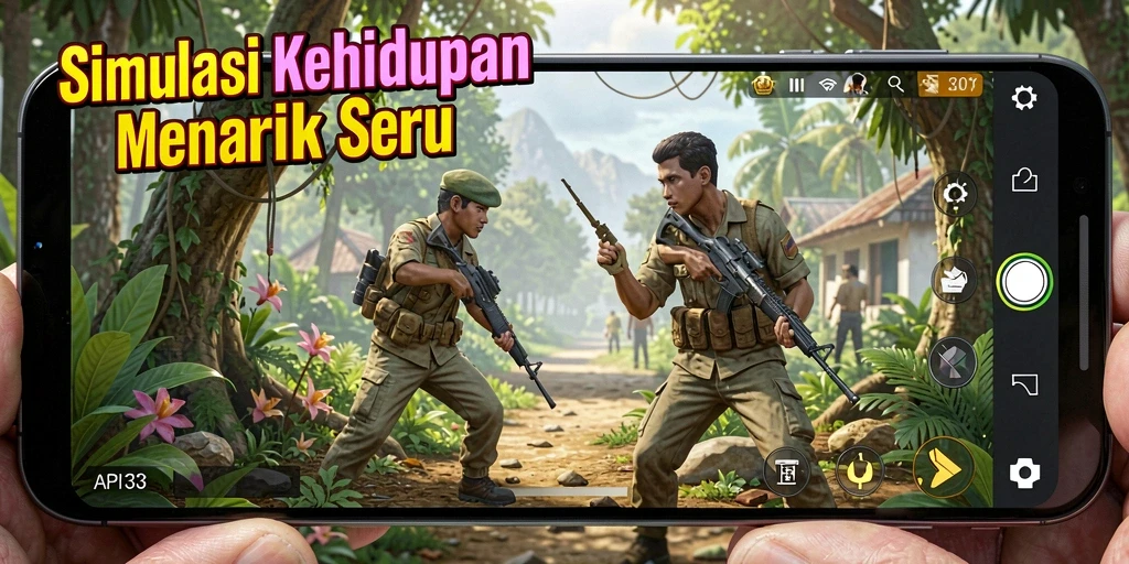 Gameplay interaktif dan menarik dalam simulasi hidup.