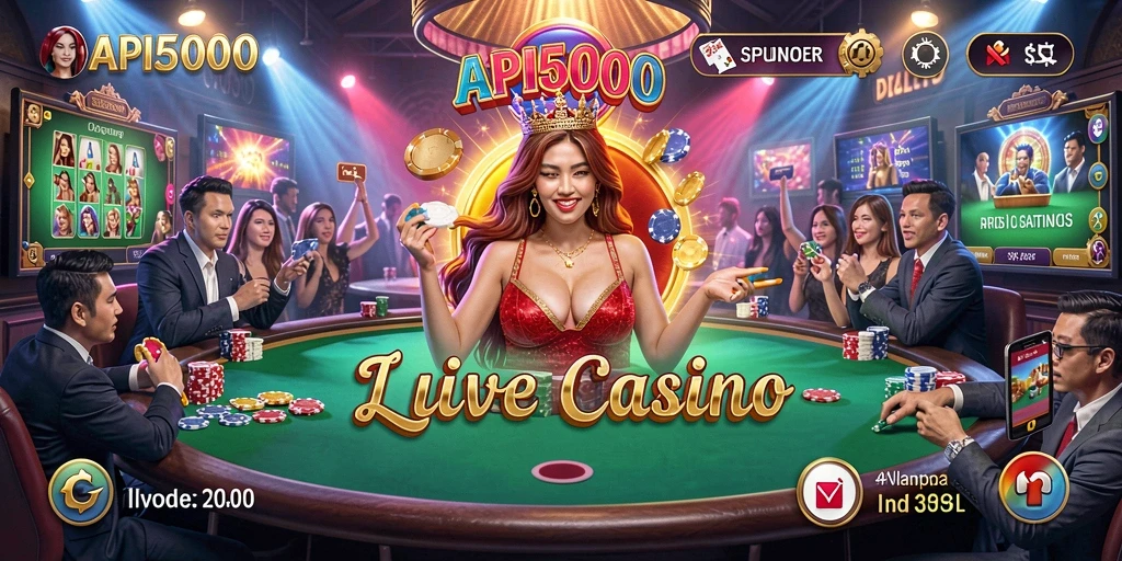 Gambaran gameplay seru dan interaktif API5000 di Live Casino.