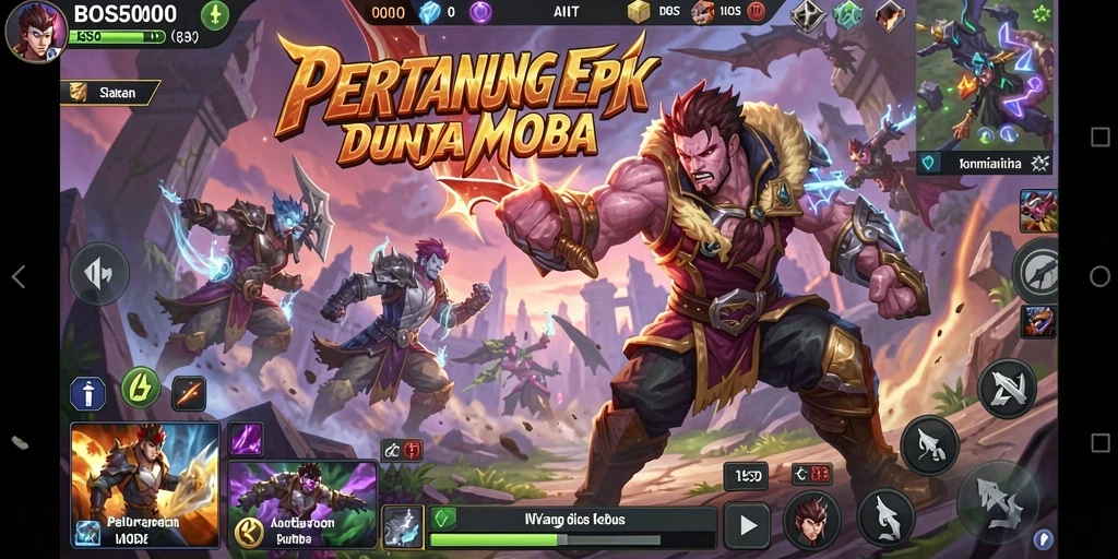Screenshot gameplay BOS5000 menampilkan aksi pertarungan yang mendebarkan.