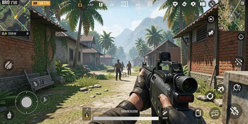 Tampilan gameplay menegangkan di BRO178 dengan aksi TPS yang seru.