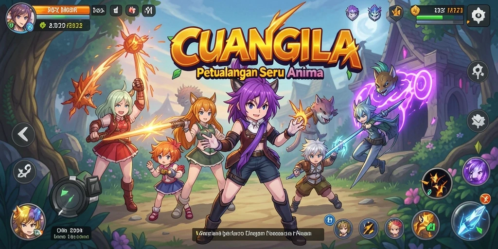 Tangkapan layar CUANGILA menampilkan aksi seru di dunia anime.