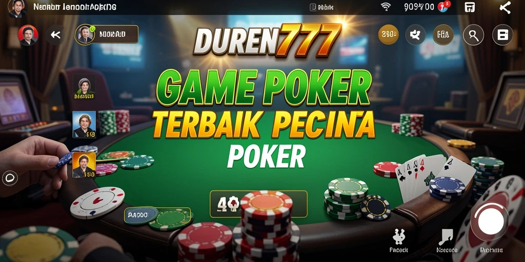 Tangkapan layar DUREN777 menampilkan gameplay Poker yang menarik.