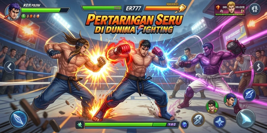 Screenshot ER777 menampilkan aksi pertarungan yang mendebarkan dan grafis yang menawan.