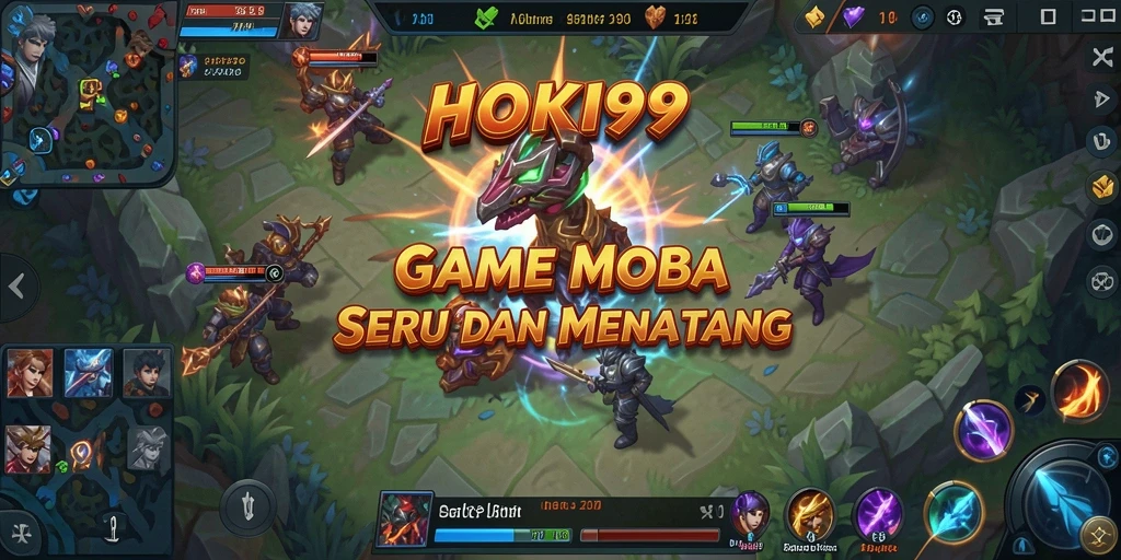 Screenshot gameplay HOKI99 dengan pertarungan intens di arena.