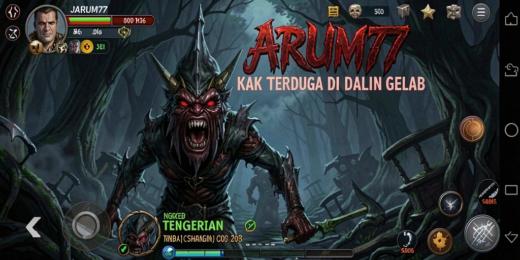 Tampilan gameplay <strong>JARUM77</strong> yang mencekam dan menakutkan