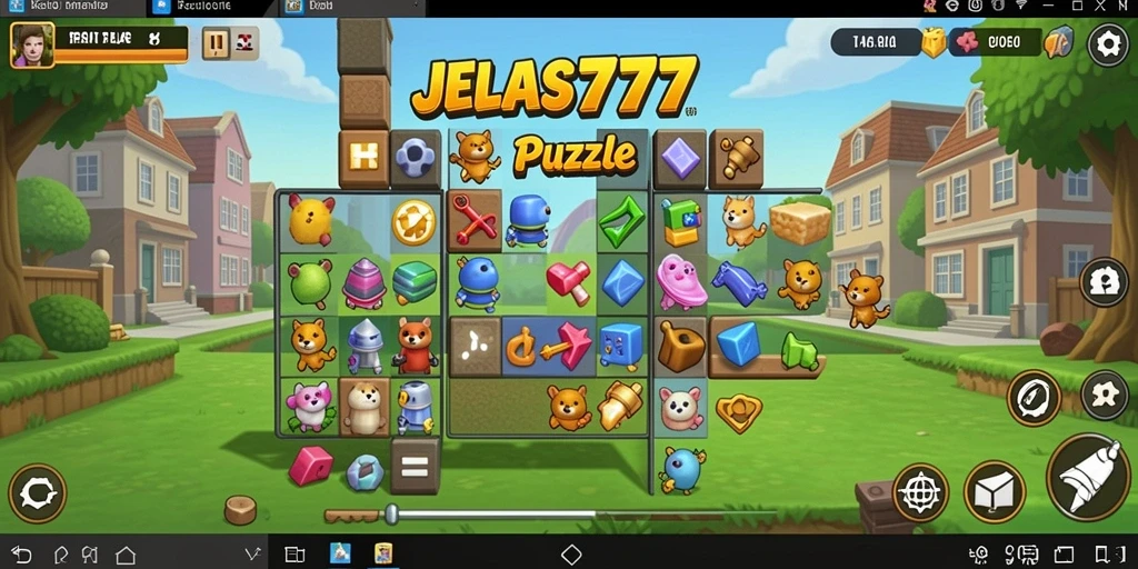 Tampilan menarik dari gameplay Puzzle JELAS777 yang menantang.