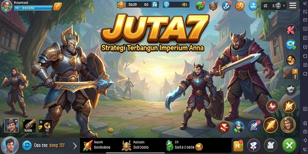 Screenshot utama menampilkan pemain merancang strategi untuk pertempuran.