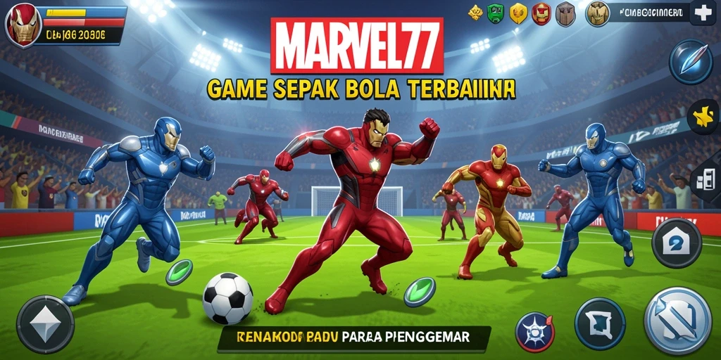Tampilan gameplay MARVEL77 yang mendebarkan dalam permainan sepak bola.