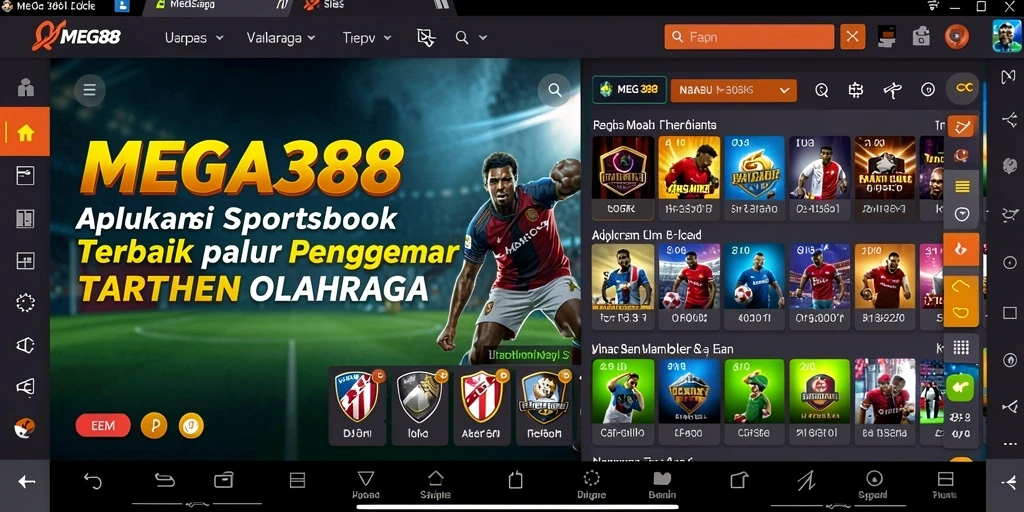 Tampilan gameplay Sportsbook yang menarik dan interaktif.
