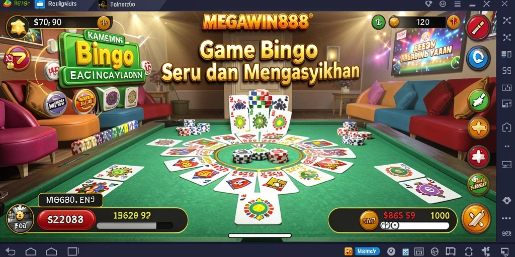 Tampilan gameplay seru Bingo di MEGAWIN888.