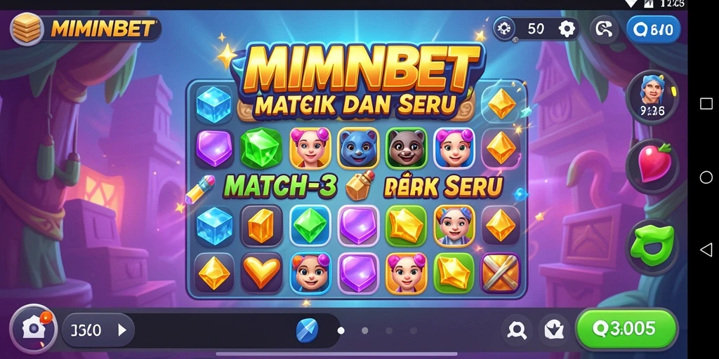 Tampilan gameplay MIMINBET yang penuh warna dan menantang.