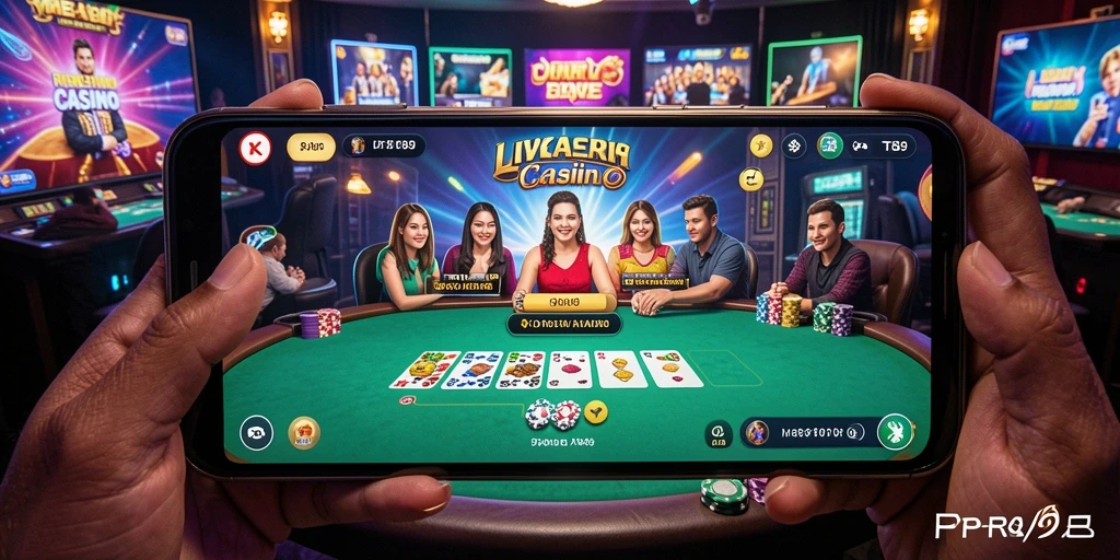 Tampilan gameplay Live Casino yang mendebarkan di PT89.