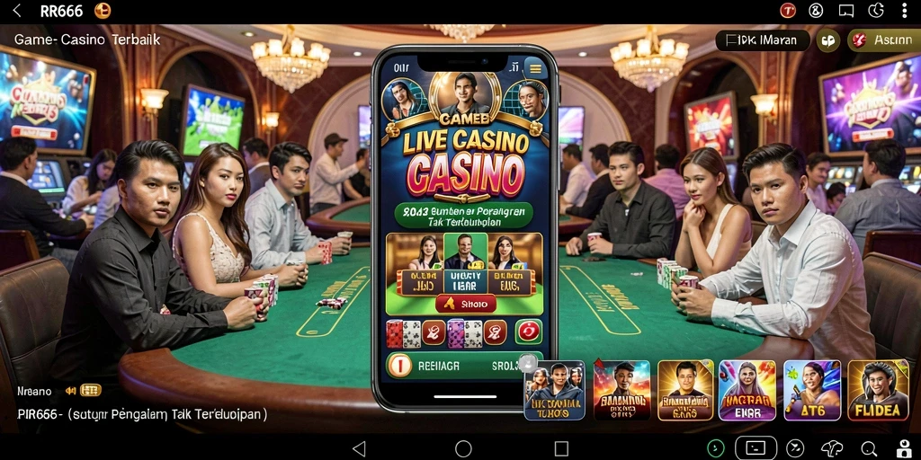 Tampilan gameplay RR666 yang mengesankan dengan dealer langsung.