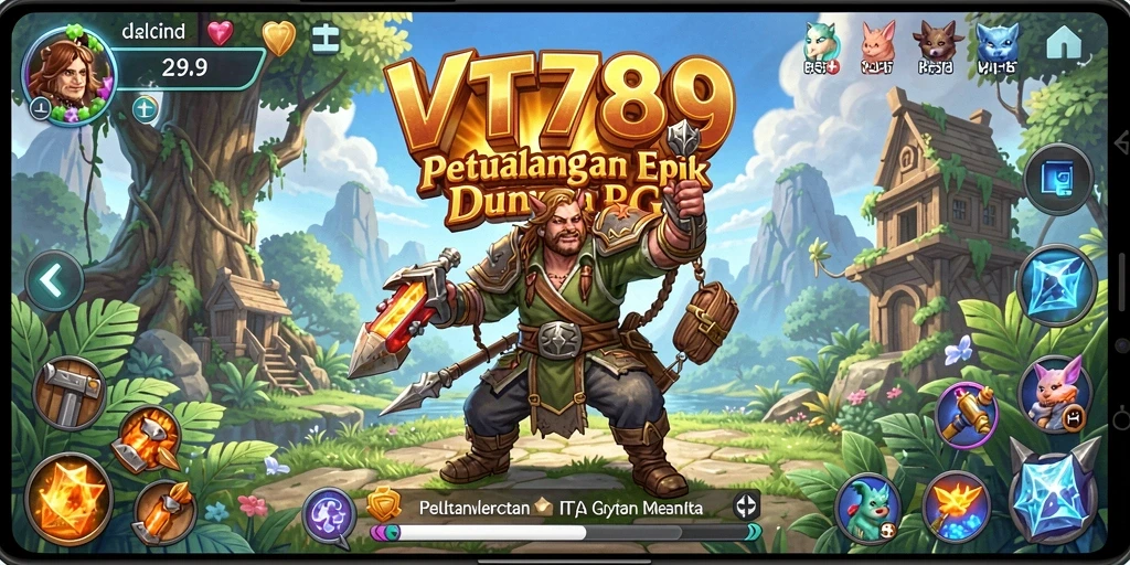 Tangkapan layar VT789 menunjukkan aksi pertarungan yang mendebarkan di dunia RPG.