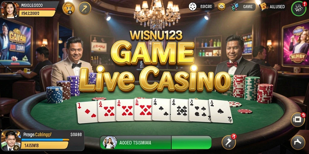 Screenshot gameplay Live Casino yang mendebarkan dari WISNU123.