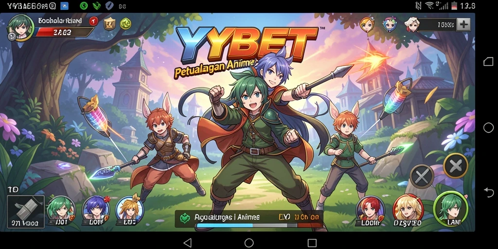 Tampilan gameplay YYBET yang menakjubkan dengan karakter anime yang memikat.